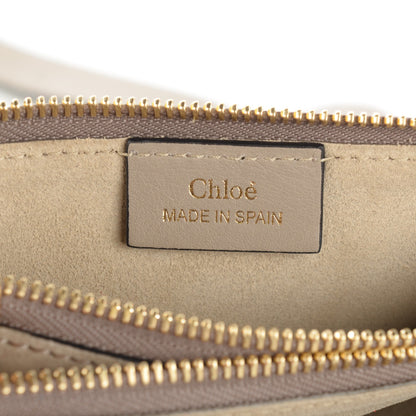 Chloe Calfskin Suede Small Jane Fringe Bag Motty Grey 6 of 7