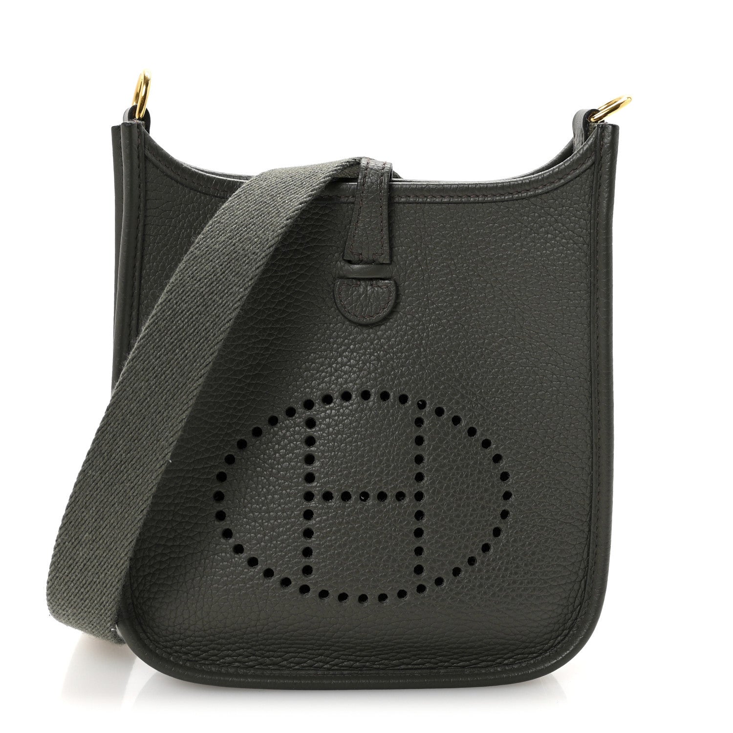 Hermes Taurillon Clemence Evelyne TPM Vert De Gris 1 of 10