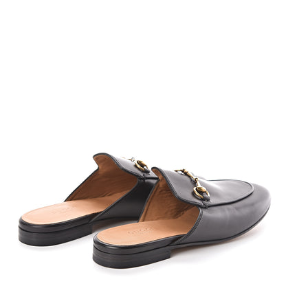 Gucci Calfskin Womens Princetown Slippers 37.5 Black 4 of 7
