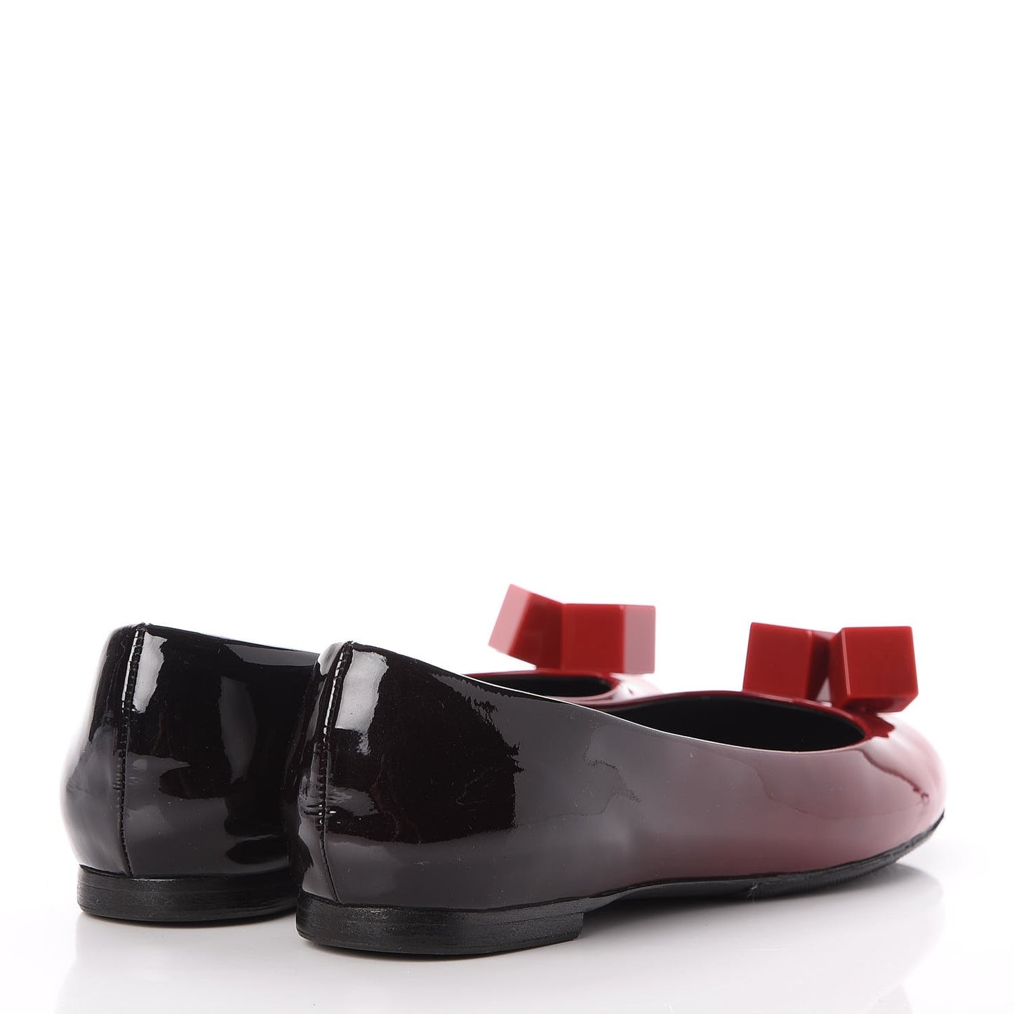 Patent Calfskin Gossip Ballerina Flats 35.5 Red