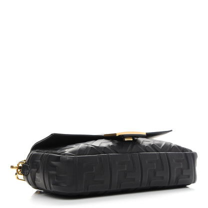 Fendi Nappa FF 1974 Embossed Baguette Black 4 of 9