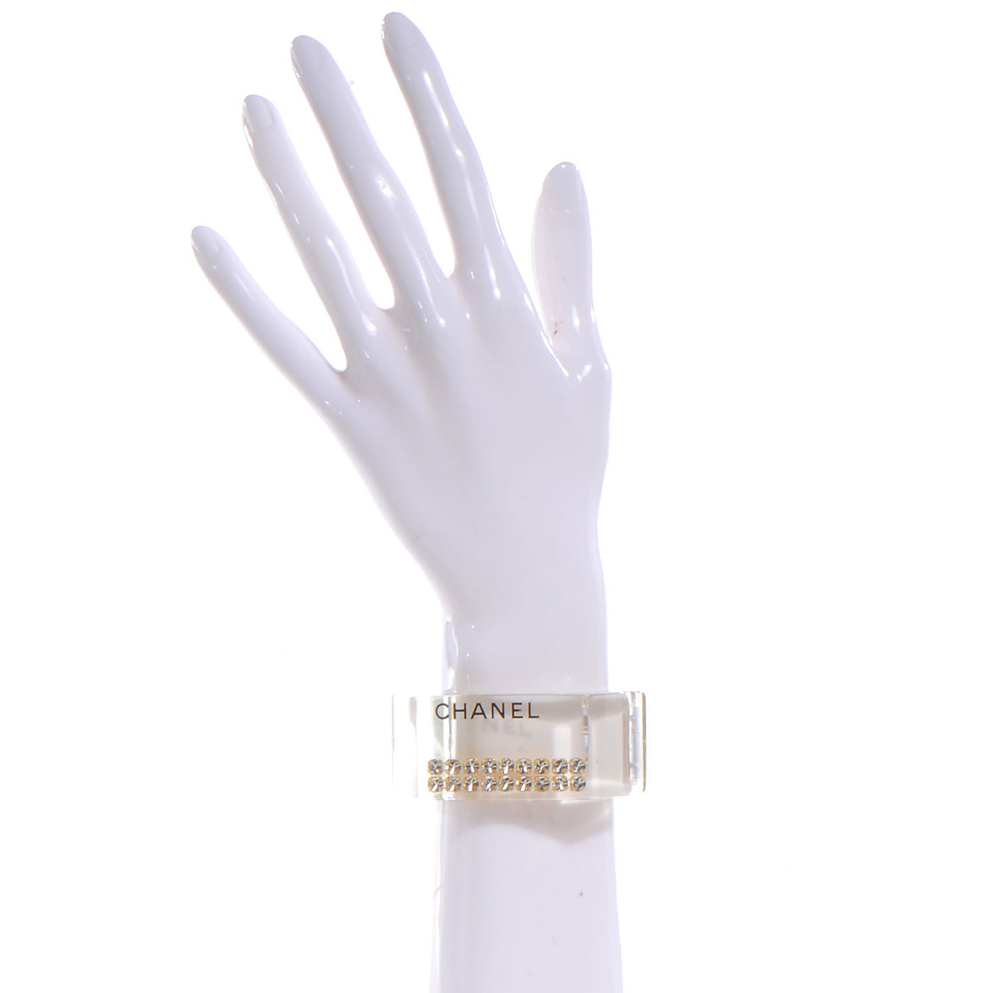 Lucite Crystal Cuff Transparent