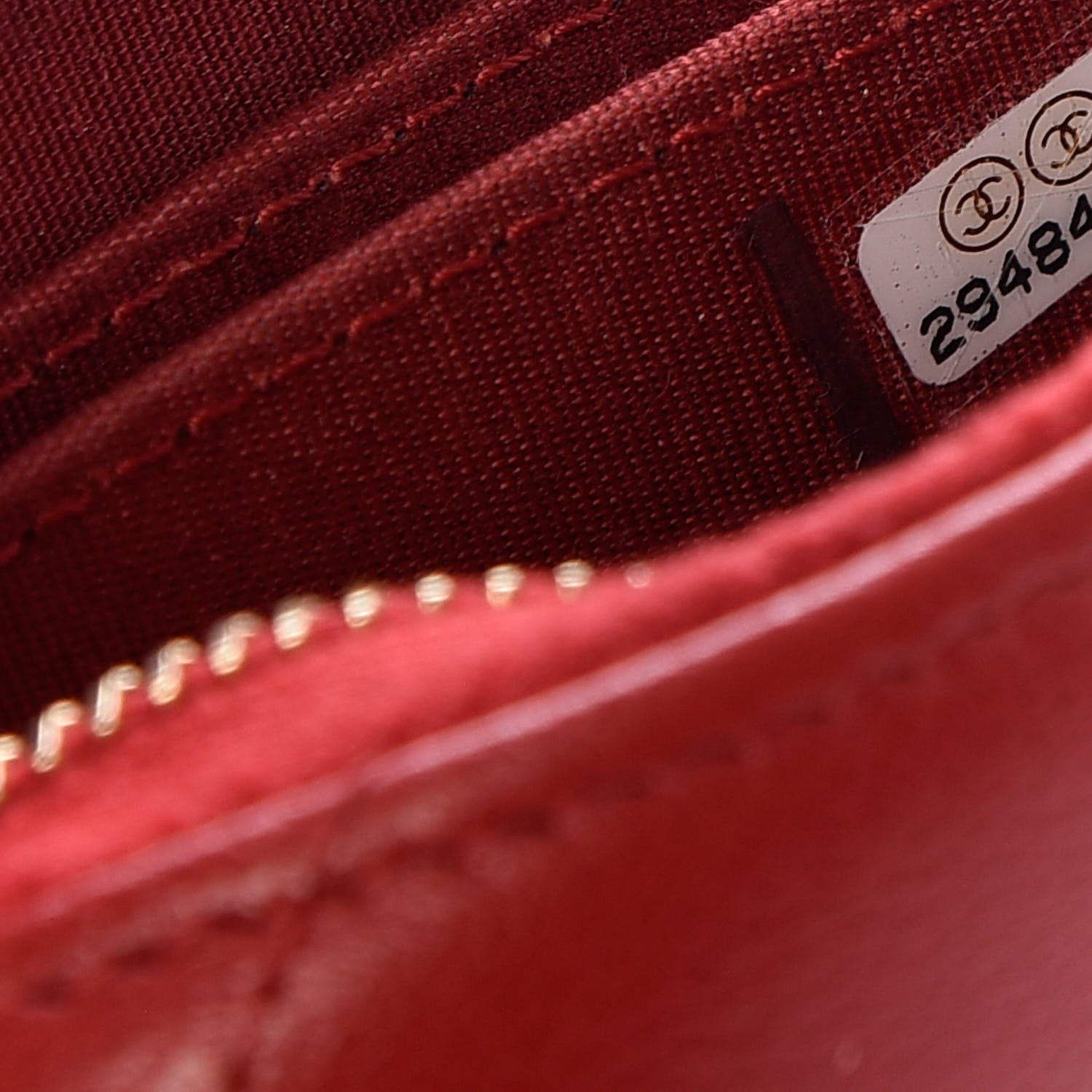 Chanel Goatskin Quilted Chanel 19 Zip Around Coin Purse Wallet Red 7 of 8