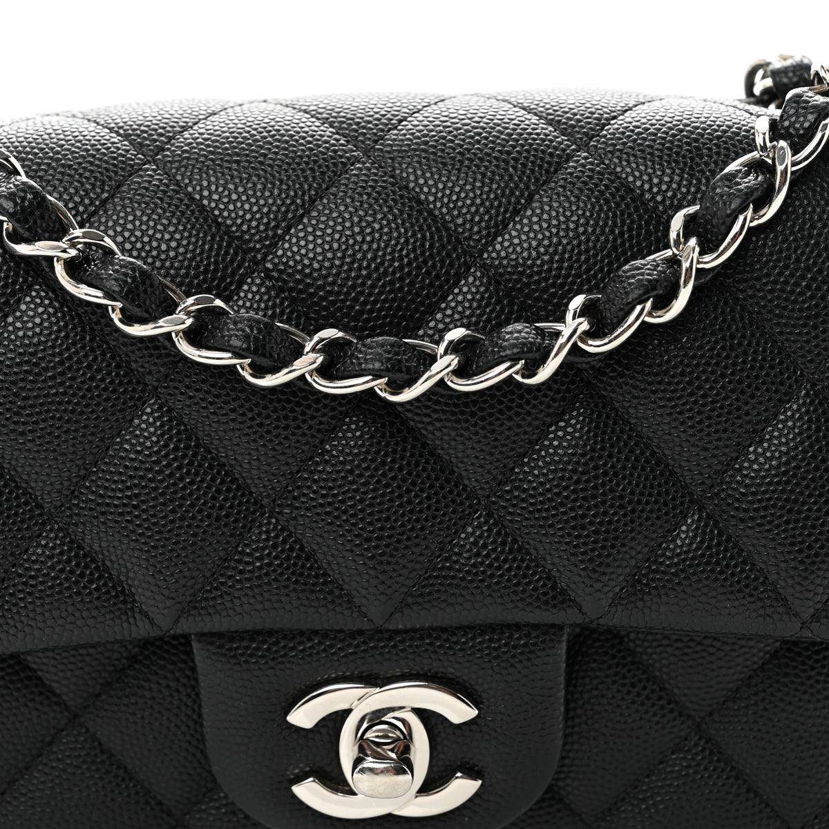 Chanel Caviar Quilted Mini Rectangular Flap Black 7 of 9