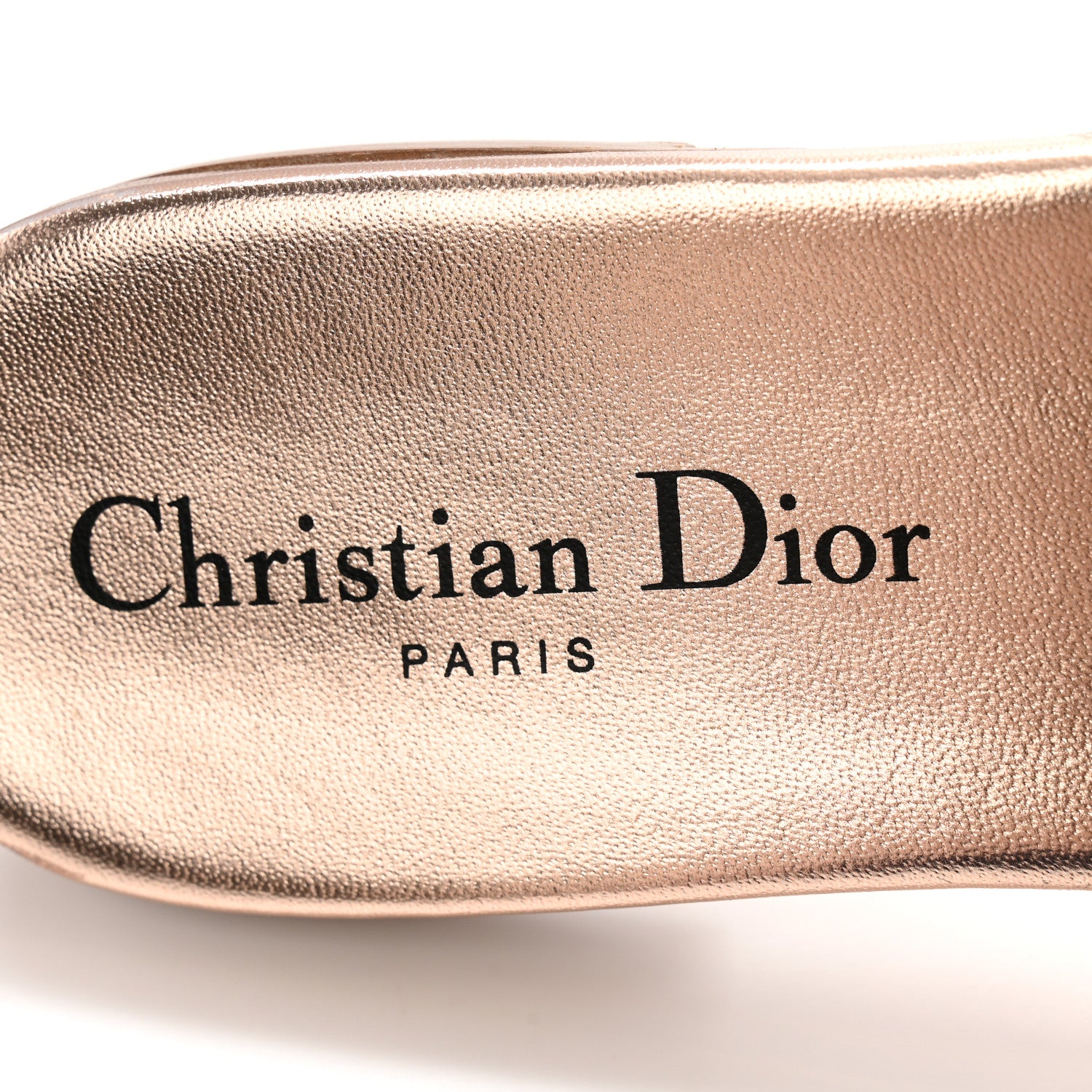 Christian Dior Cotton Laminated Calfskin Strass Embroidered Dway Slide Sandals 37.5 Rose Des Vents 6 of 11