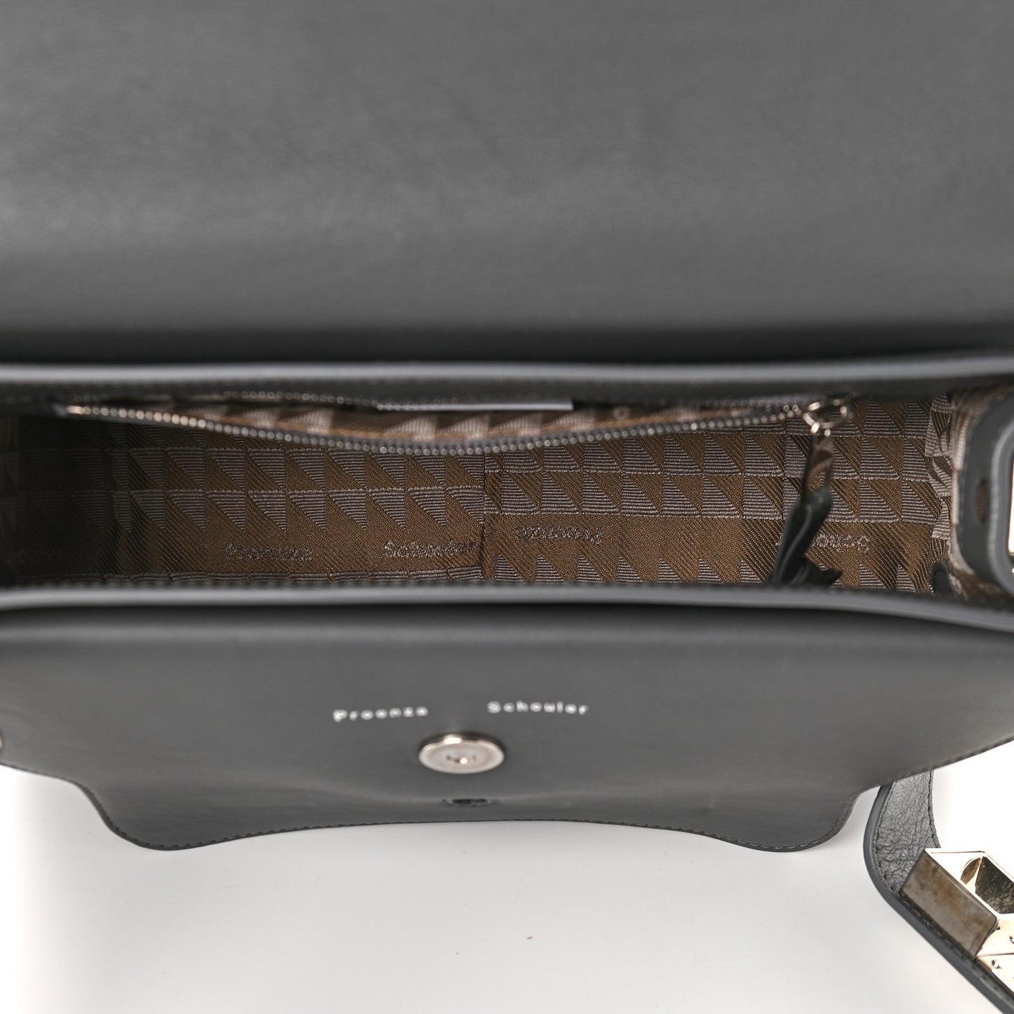 Smooth Calfskin PS11 Classic Shoulder Bag Heather Grey