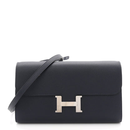 Hermes Evercolor Constance Wallet To Go Bleu Nuit 1 of 10