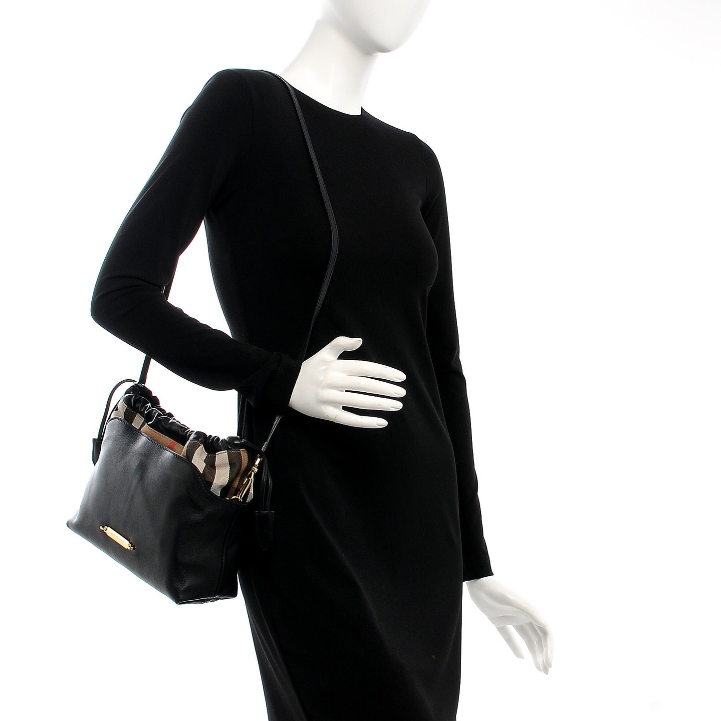 Calfskin House Check Little Crush Black