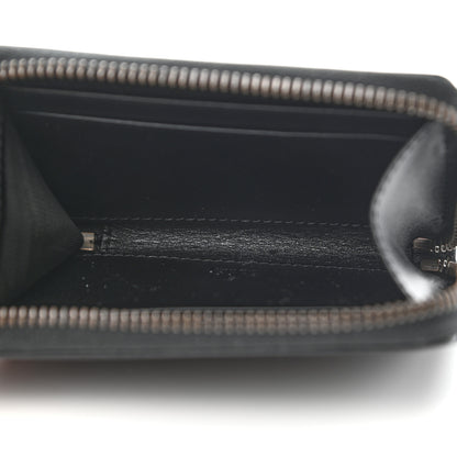 Gucci Calfskin Matelasse GG Marmont Zip Around Card Case Black 5 of 9