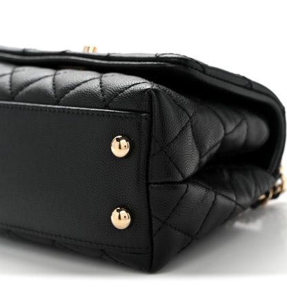 Chanel Caviar Quilted Extra Mini Coco Handle Flap Black 10 of 11
