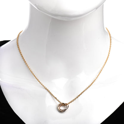 Cartier 18K Pink Yellow White Gold Baby Trinity Pendant Necklace 2 of 4