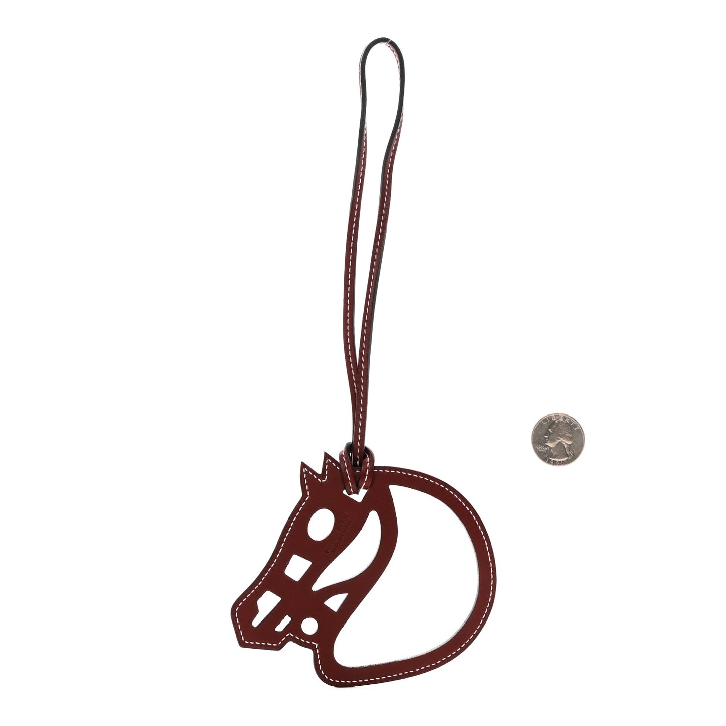 Barenia Paddock Cheval Horse Bag Charm Rouge H