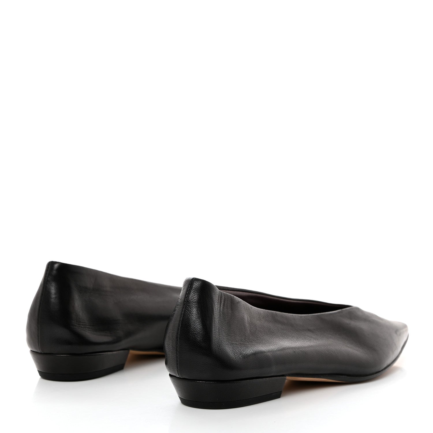 ボッテガヴェネタ アーモンド　バレエシューズ 36 黒　ブラック Bottega Veneta Nappa Almond Flats 36 Black 1440687 – FASHIONPHILE