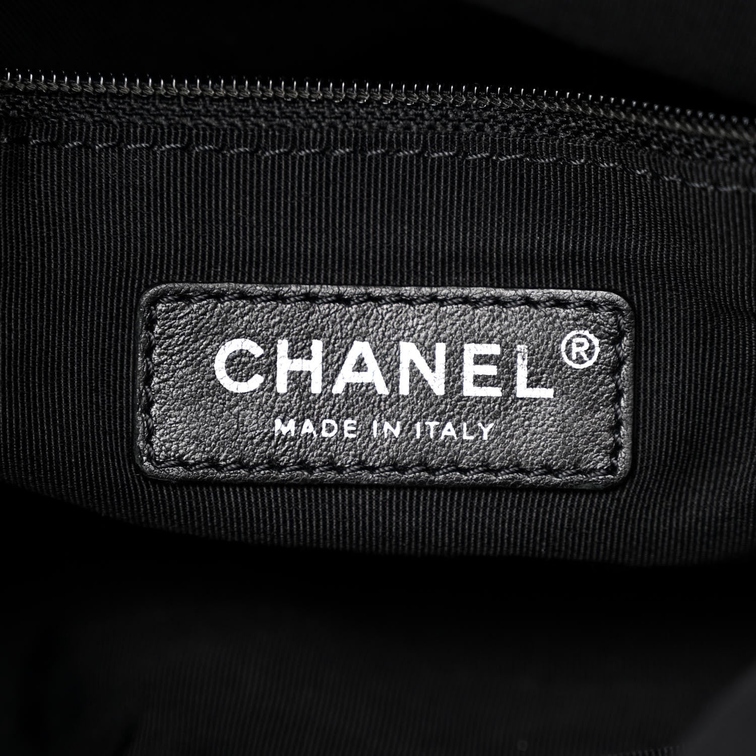 Chanel Calfskin Chain 20s Signature Hobo Black 6 of 10
