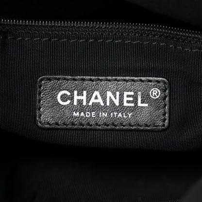 Chanel Calfskin Chain 20s Signature Hobo Black 6 of 10
