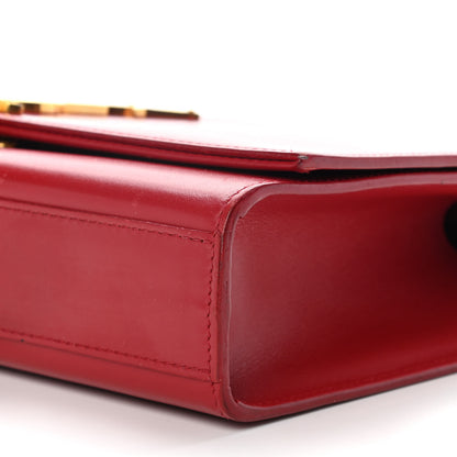 Saint Laurent Smooth Calfskin Medium Classic Monogram Kate Tassel Satchel New Red 9 of 12