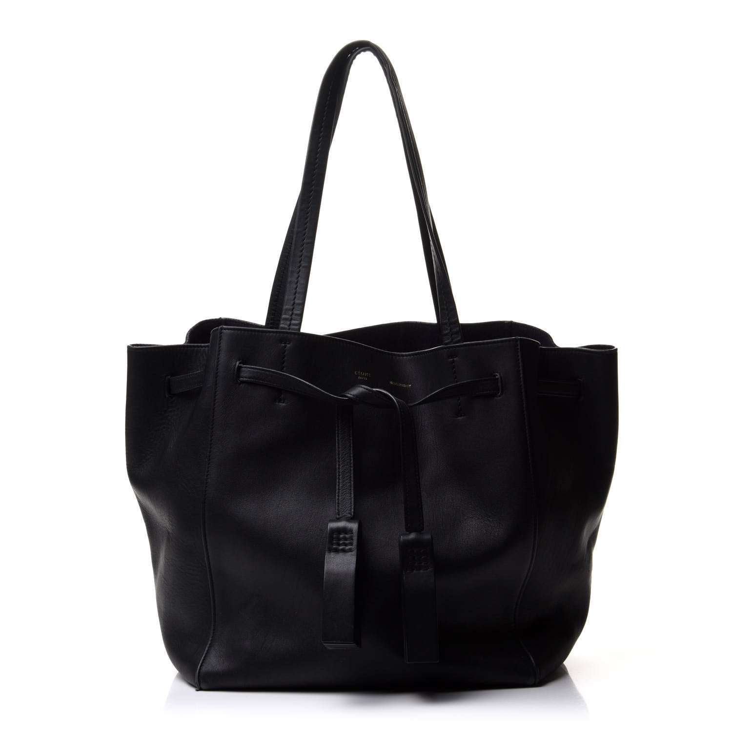 Celine Smooth Calfskin Small Tassel Cabas Phantom Black 1 of 13