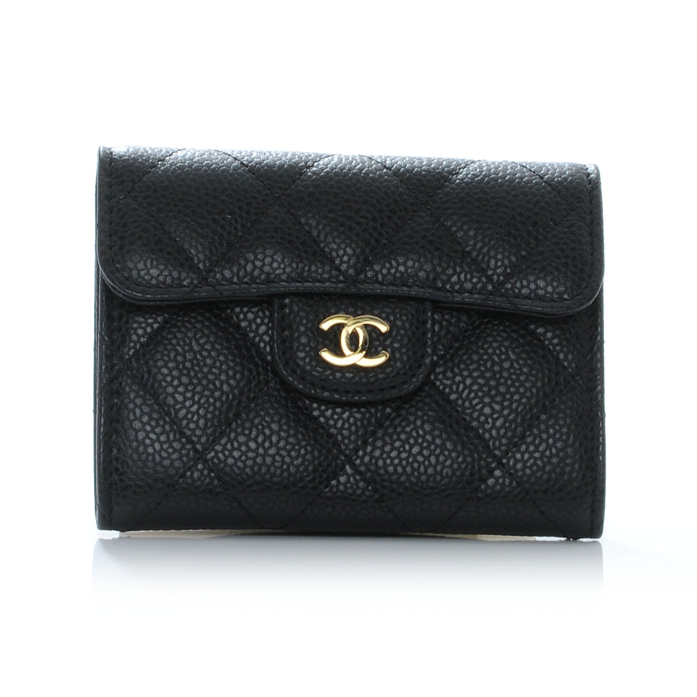 Chanel Caviar Small Compact Wallet Black 1 of 8