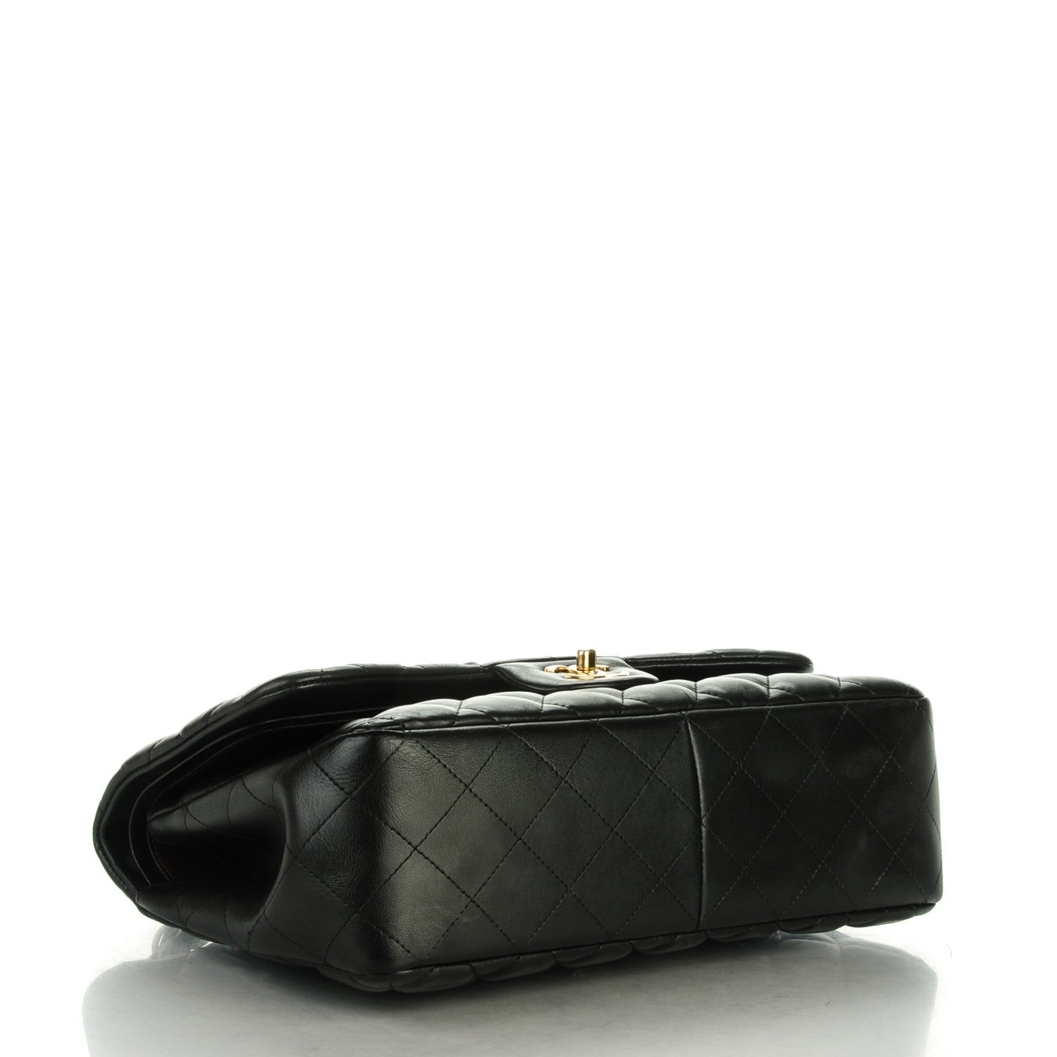 Chanel Lambskin Quilted Jumbo Double Flap Black 4 of 8
