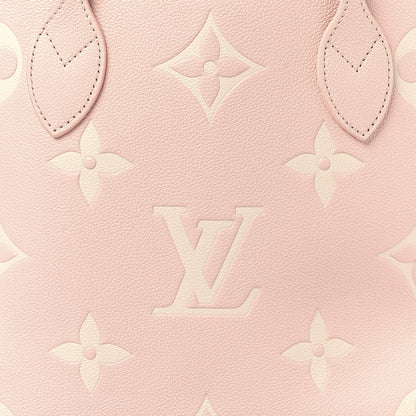Louis Vuitton Empreinte Monogram Giant Neverfull MM Pink Quartz Beige 8 of 10