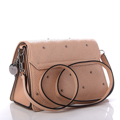 Givenchy Lambskin Embroidered Studded Small GV3 Shoulder Bag Powder 3 of 9