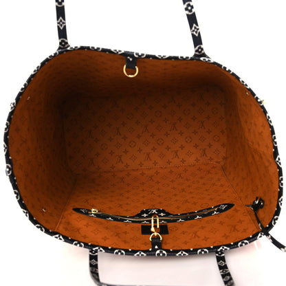 Louis Vuitton Monogram Giant Crafty Neverfull MM Creme Caramel 8 of 11