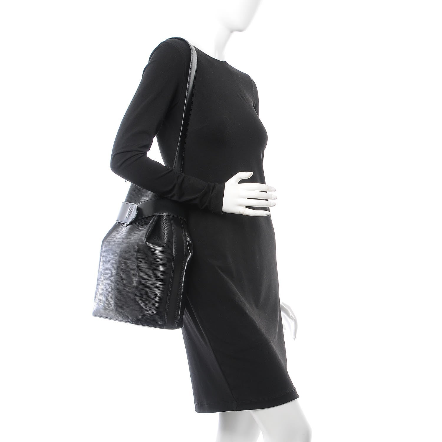 Louis Vuitton Epi Sac D'Epaule Black 2 of 11