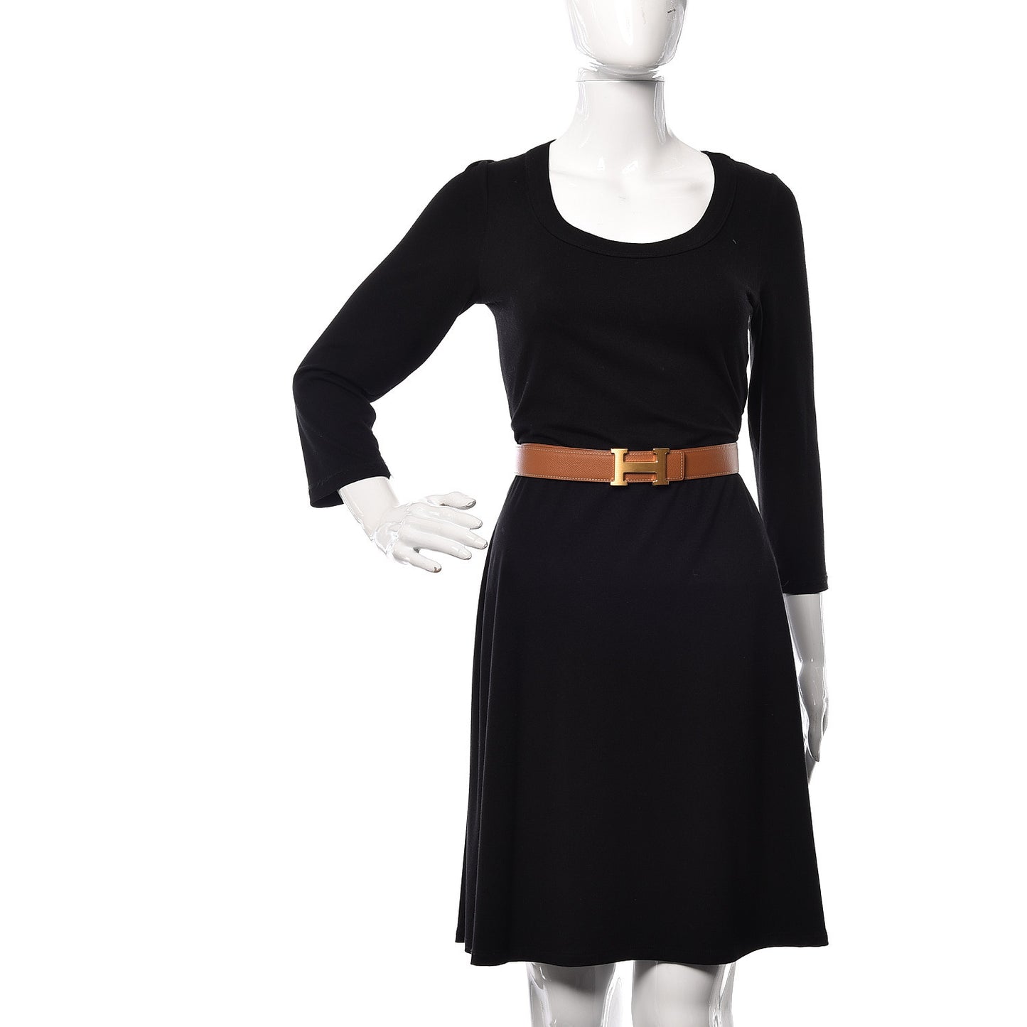 Swift Epsom 32mm H Belt 95 Black Gold