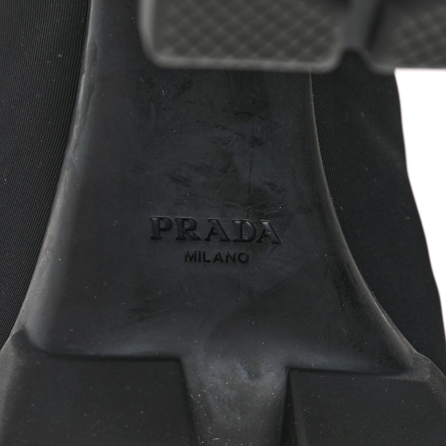 Spazzolato Re-Nylon Metal Triangle Logo 110mm Ankle Boots 37.5 Black