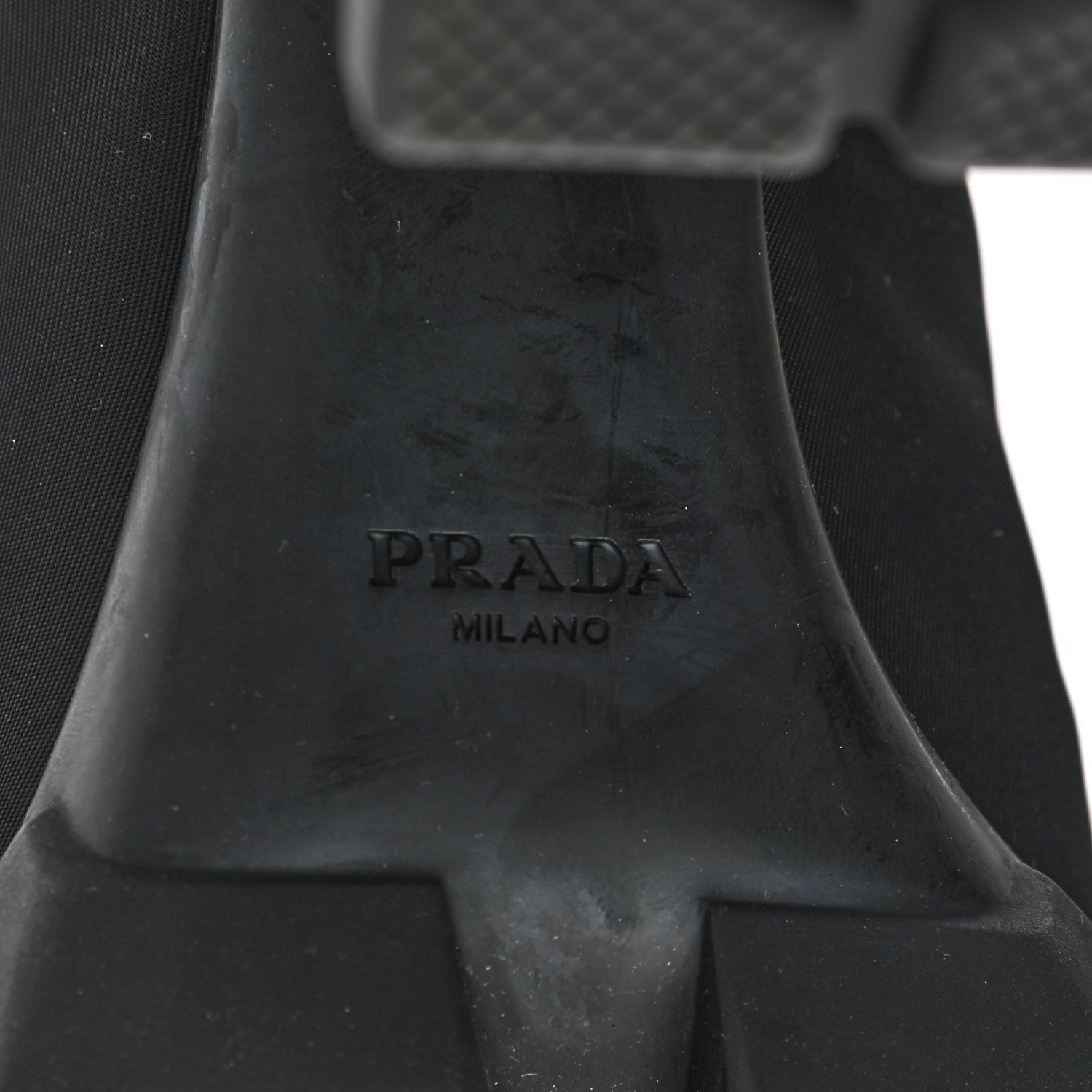 Prada Spazzolato Re-Nylon Metal Triangle Logo 110mm Ankle Boots 37.5 Black 6 of 8