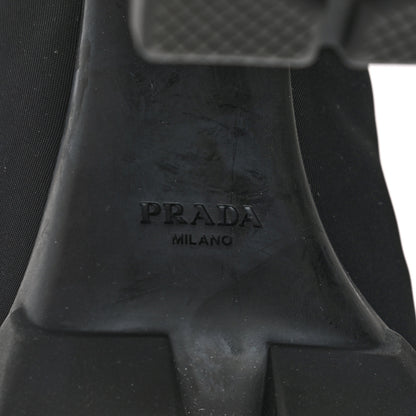 Prada Spazzolato Re-Nylon Metal Triangle Logo 110mm Ankle Boots 37.5 Black 6 of 8
