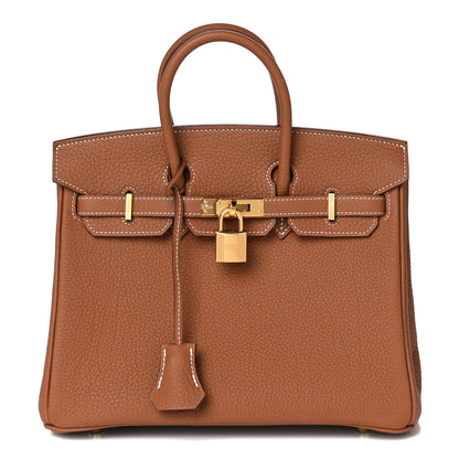 Hermes Togo Birkin 25 Gold 1 of 9