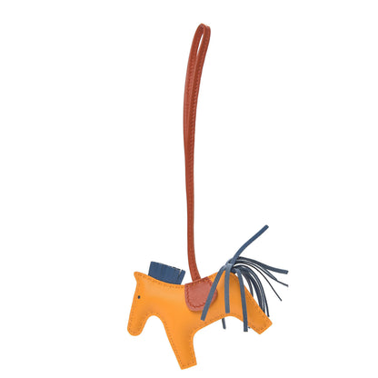 Hermes Milo Lambskin Grigri Rodeo Horse Bag Charm PM Jaune D'Or Bleu Agate Cornaline 1 of 4