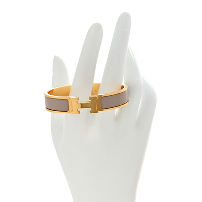 Hermes Enamel Narrow Clic Clac H Bracelet PM Marron Glace 2 of 5