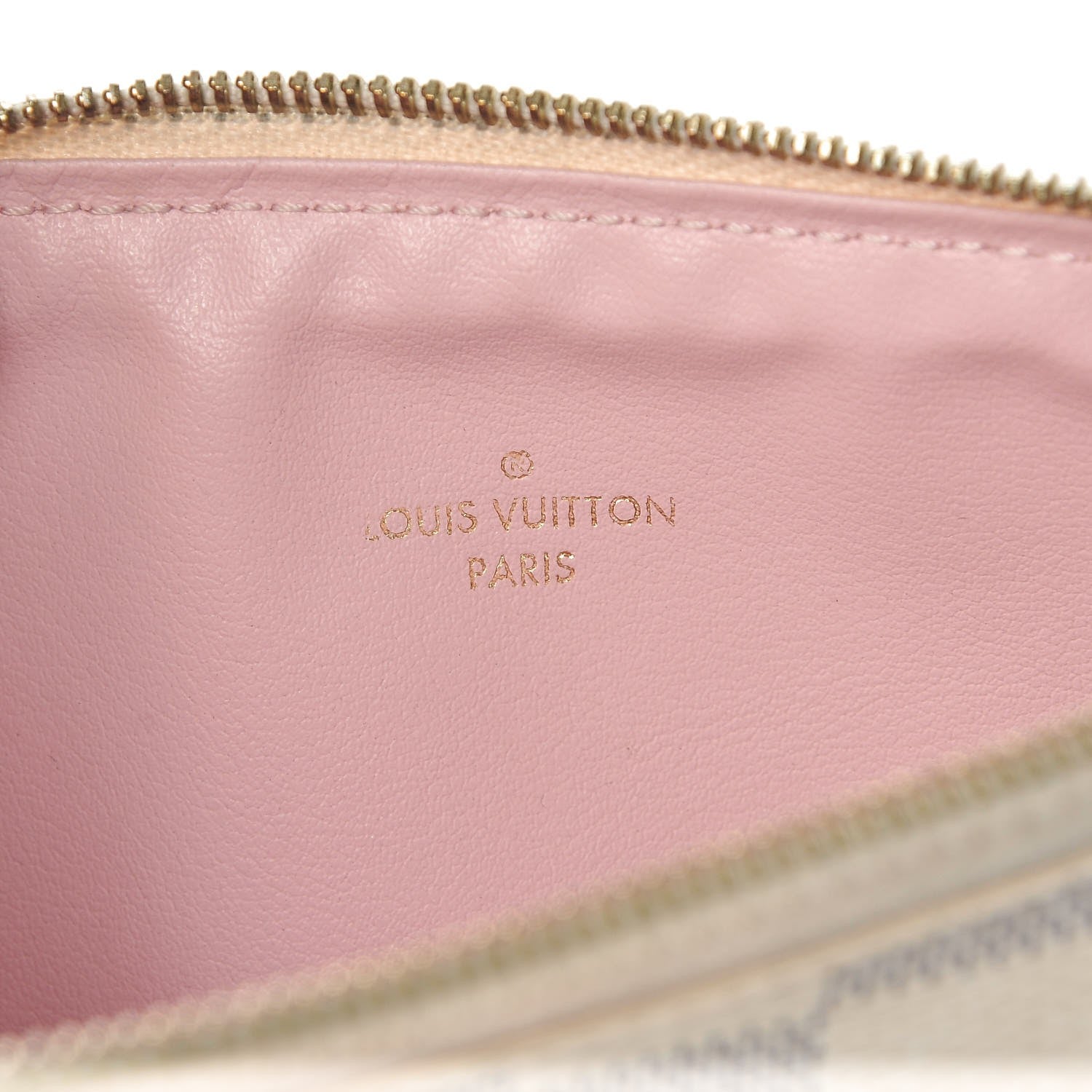 Louis Vuitton Damier Azur Felicie Chain Wallet Zippered Insert Rose Ballerine 6 of 6