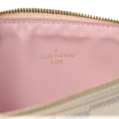 Louis Vuitton Damier Azur Felicie Chain Wallet Zippered Insert Rose Ballerine 6 of 6