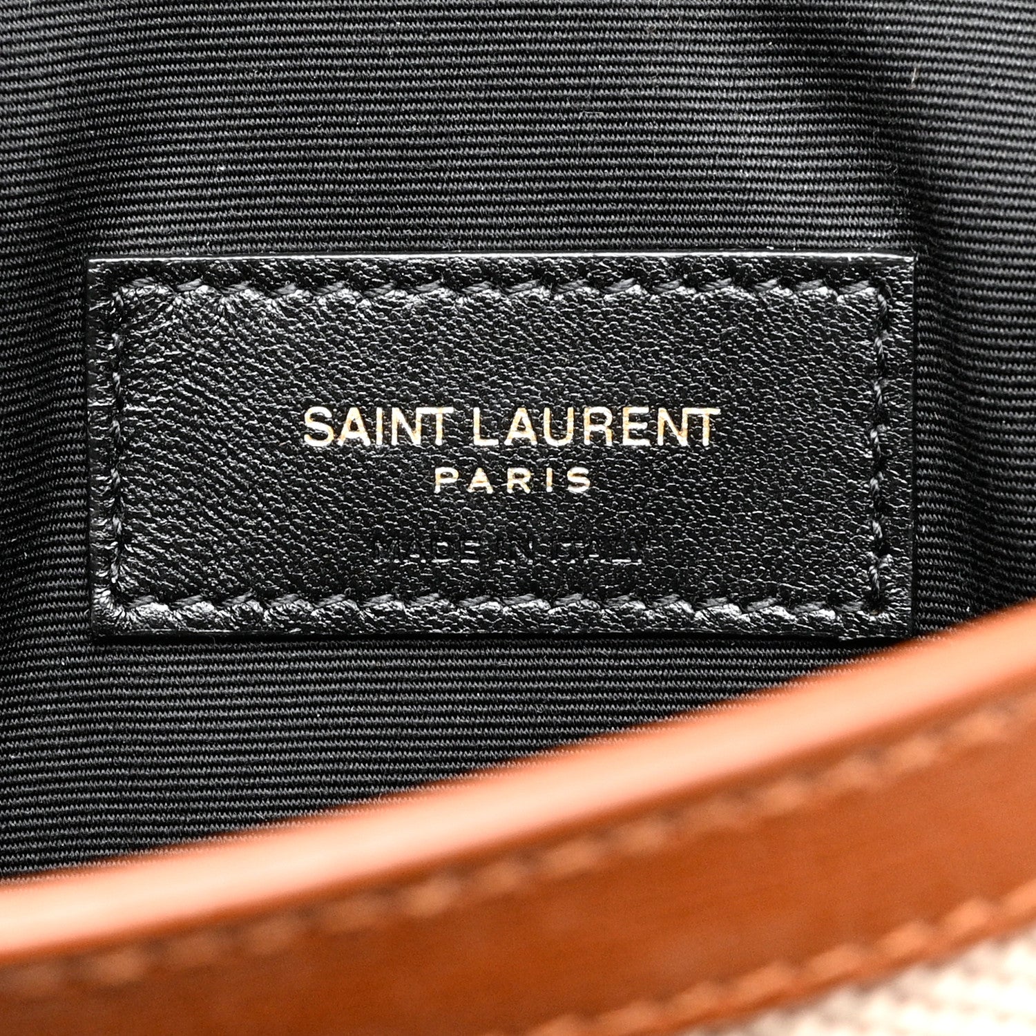 Saint Laurent Canvas Uptown Pouch Natural Beige Brick 6 of 8