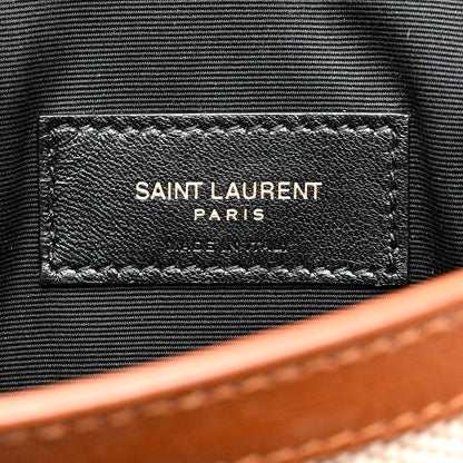 Saint Laurent Canvas Uptown Pouch Natural Beige Brick 6 of 8