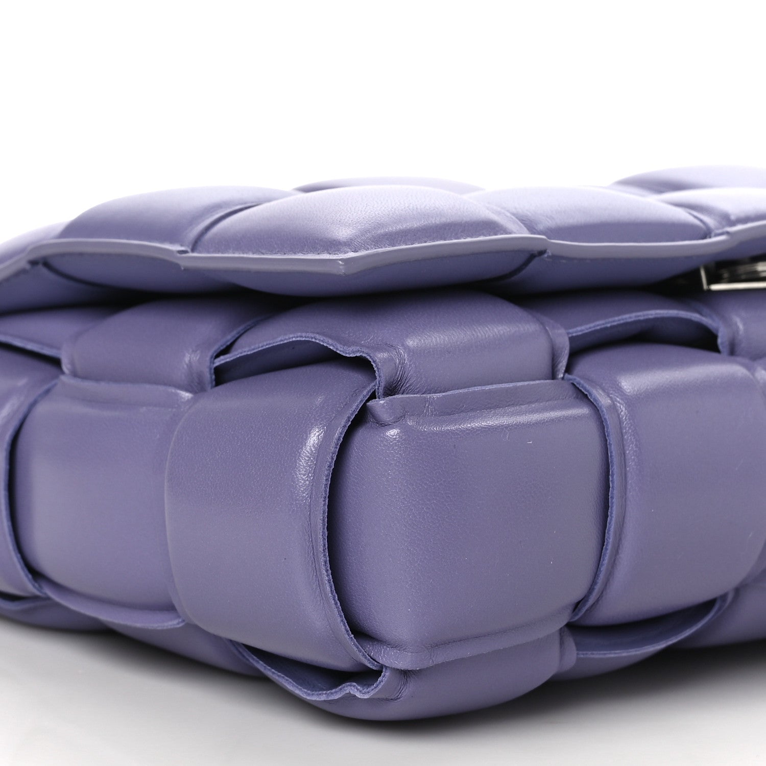 Bottega Veneta Lambskin Maxi Intreccio Padded Chain Cassette Crossbody Bag Lavender 7 of 8
