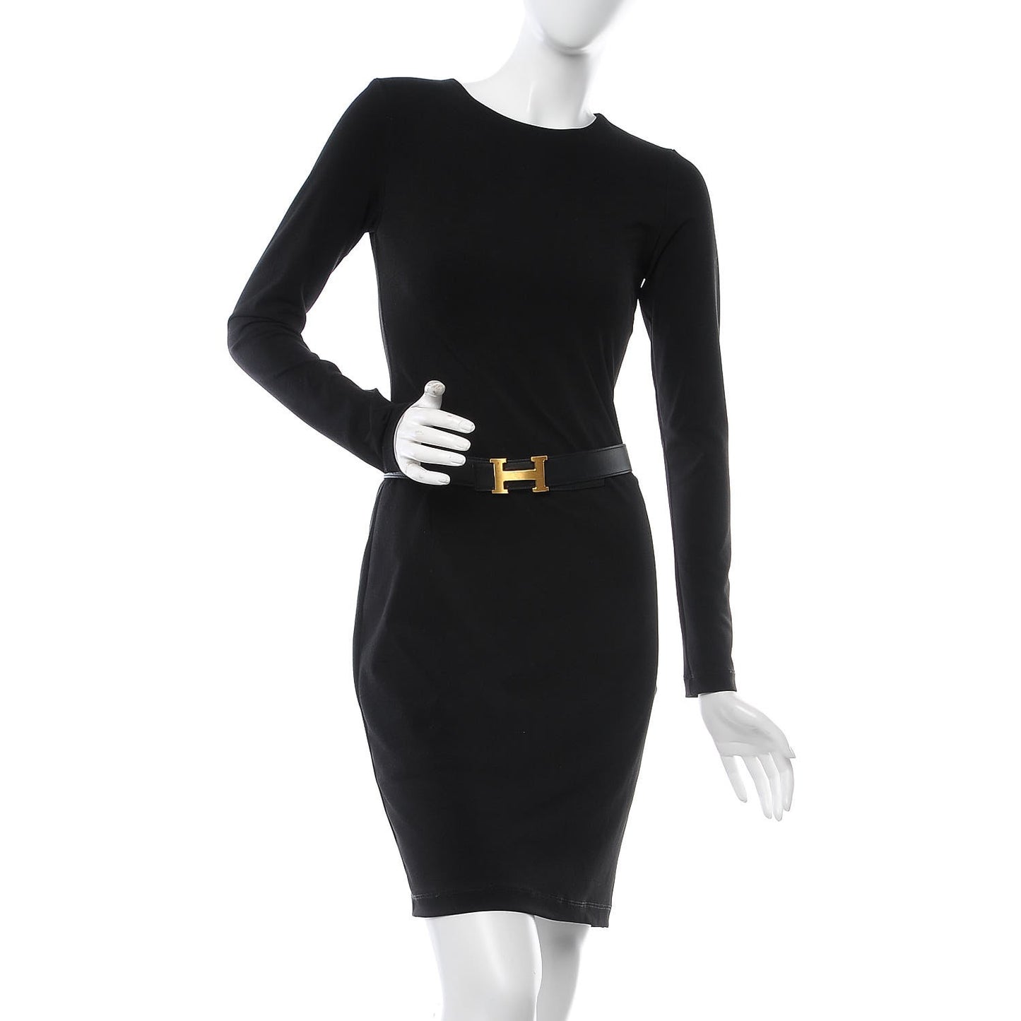 Swift Epsom 32mm H Belt 85 Black Etoupe