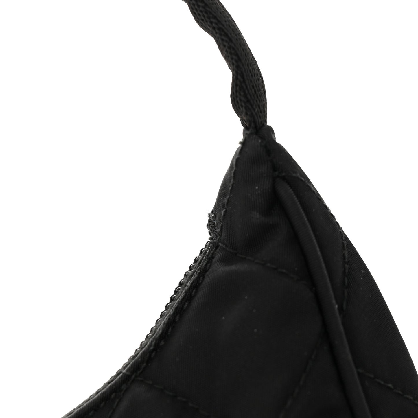Tessuto Nylon Stitched Shoulder Bag Black