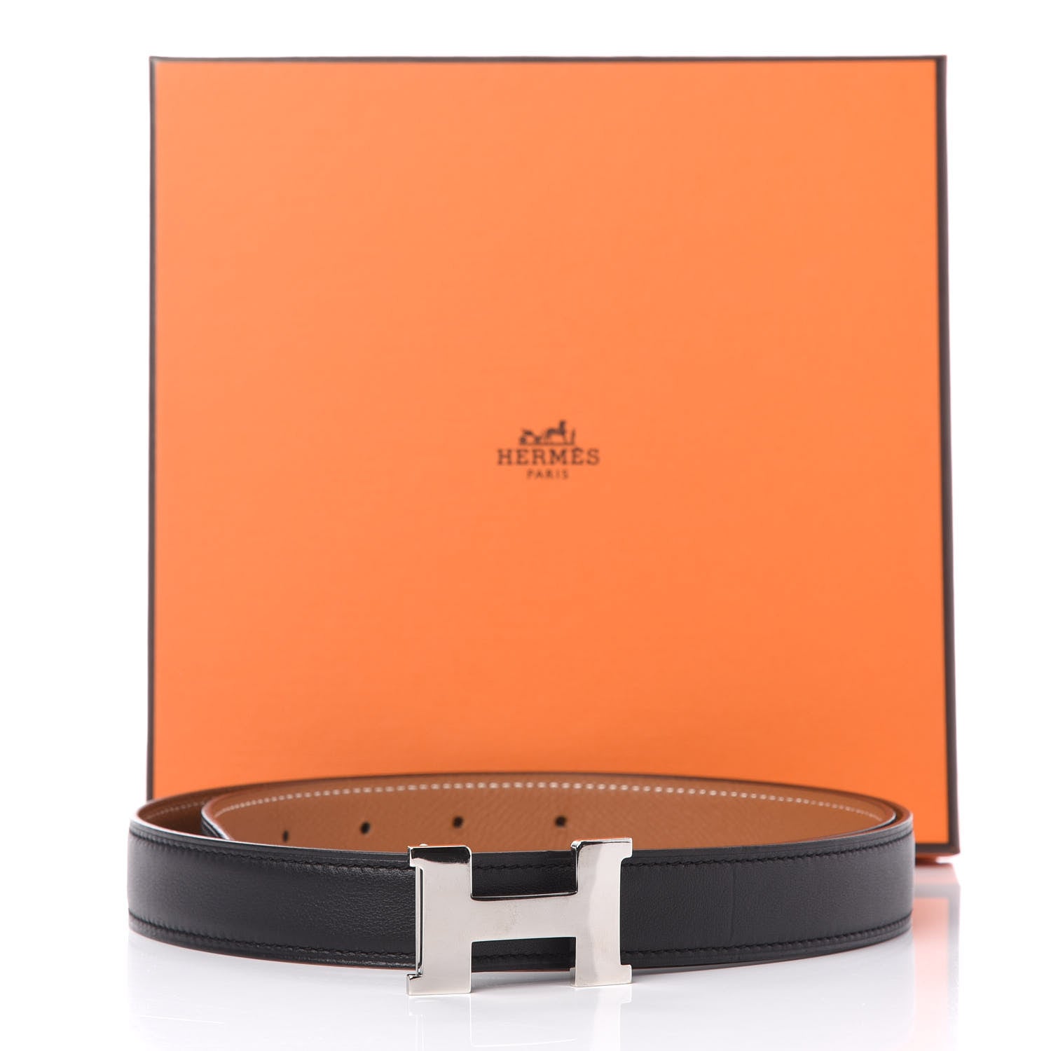 Hermes Swift Epsom 24mm Mini Constance H Belt 85 Black Gold 6 of 6