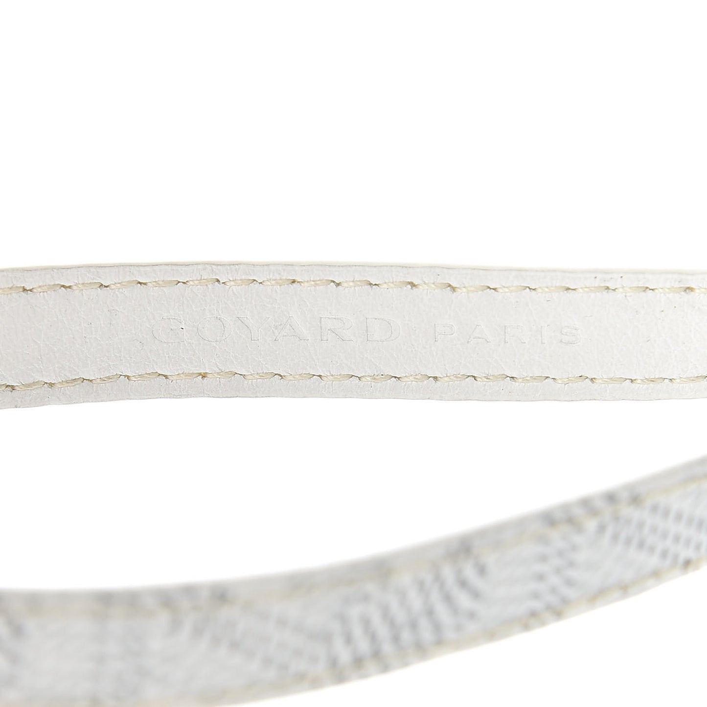 Goyardine Sesame Key Holder White