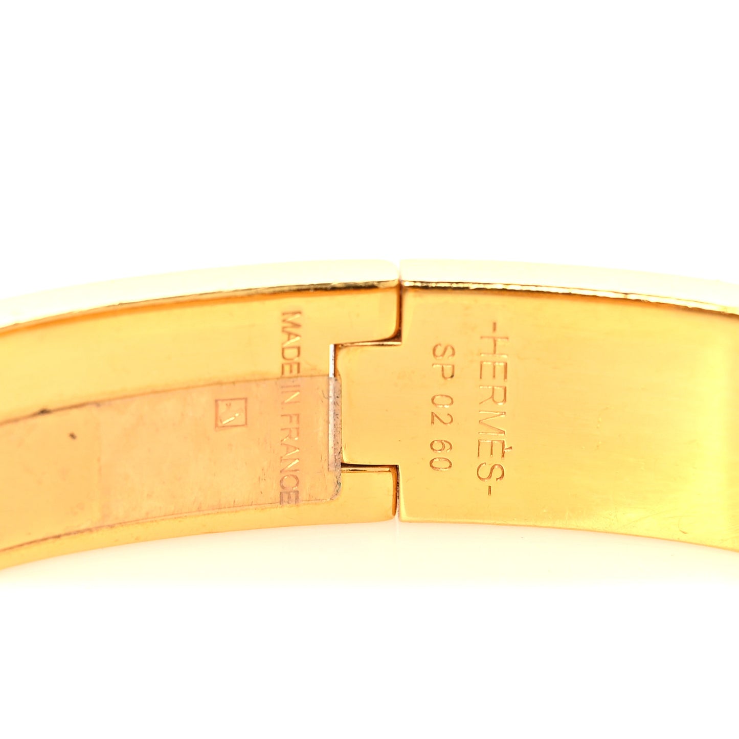 Enamel Narrow Clic Clac H Bracelet PM White