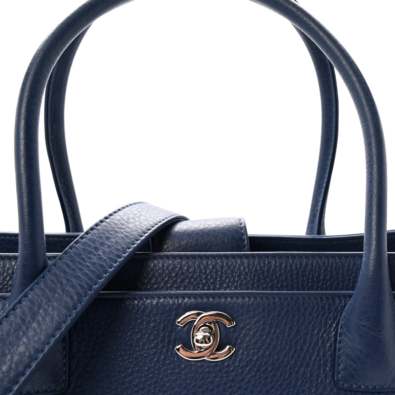 Chanel Calfskin Cerf Executive Shopper Tote Marine 8 of 11