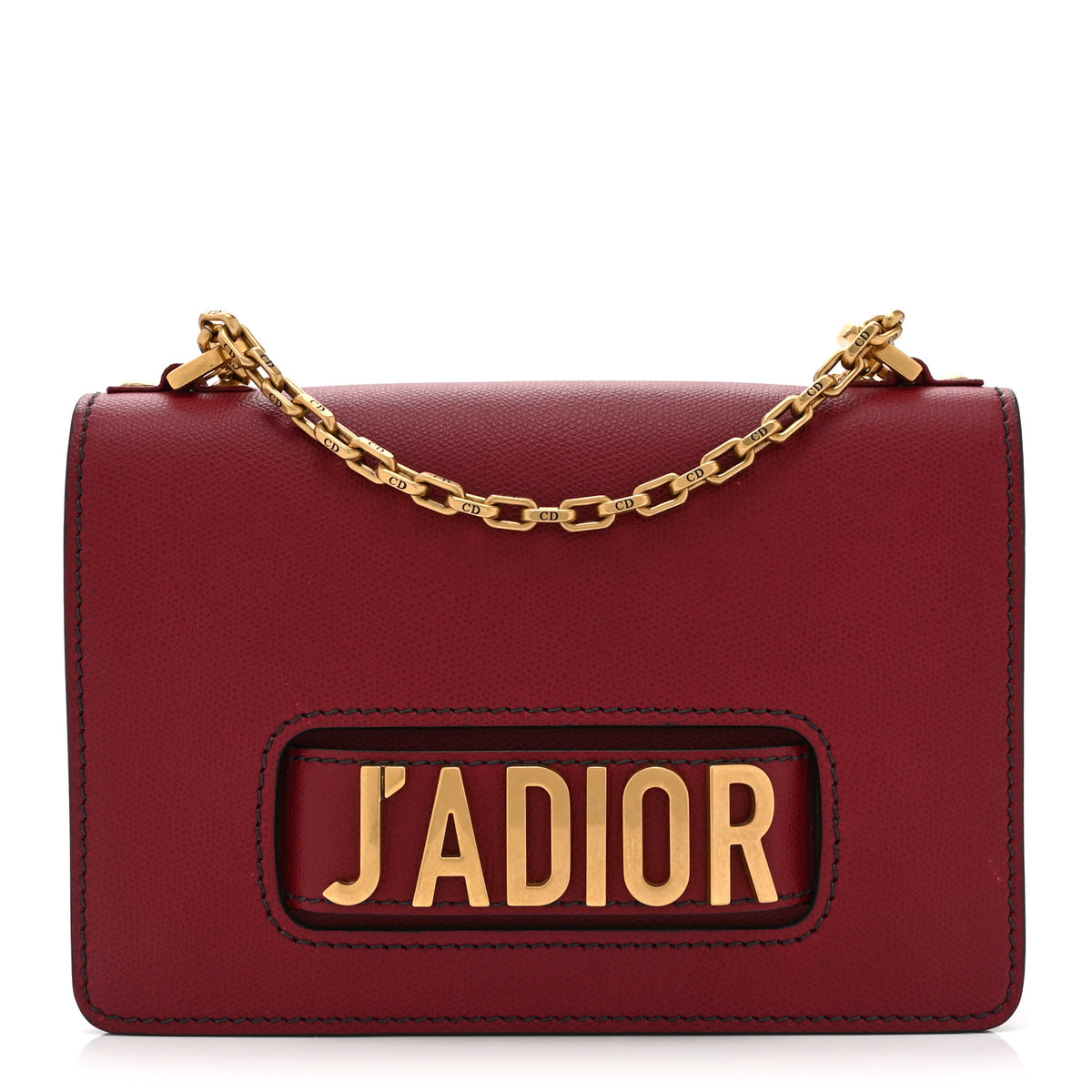 Christian Dior Grained Calfskin J'Adior Chain Flap Bag Red 1 of 10