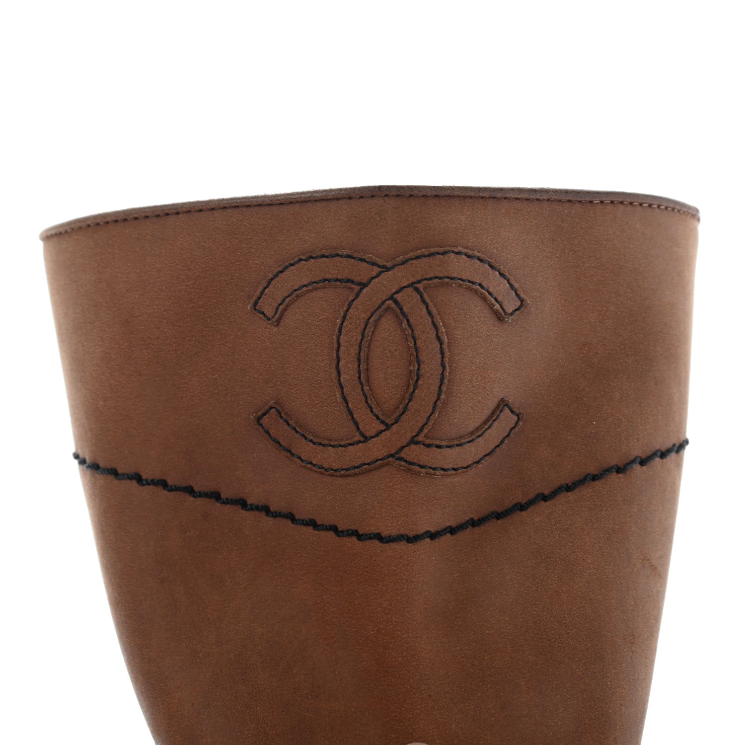 Chanel Nubuck CC Short Boots 39 Light Brown 17 of 17