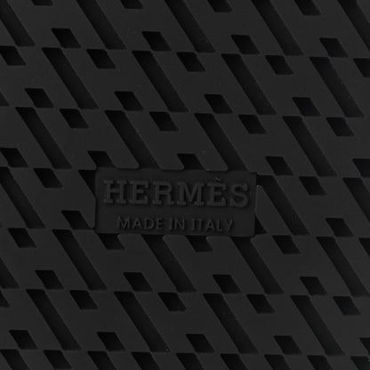 Hermes Calfskin Womens Chypre Sandals 37.5 Black 6 of 9