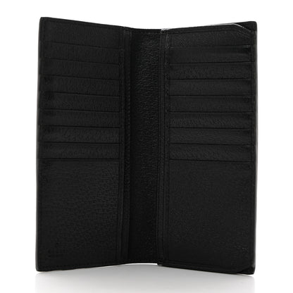 Gucci Calfskin Boar Effect GG Marmont Long Wallet Black 5 of 7