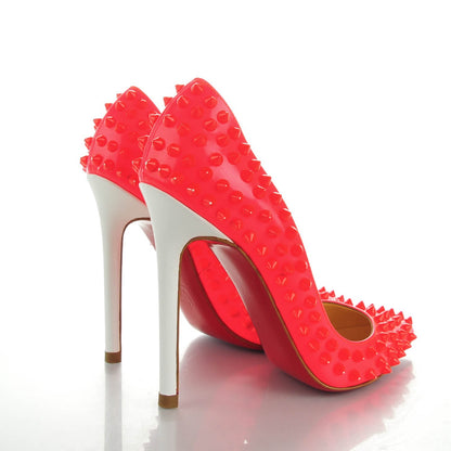 Christian Louboutin Patent Pigalle Spikes 120 Pumps 35.5 Pink 4 of 11